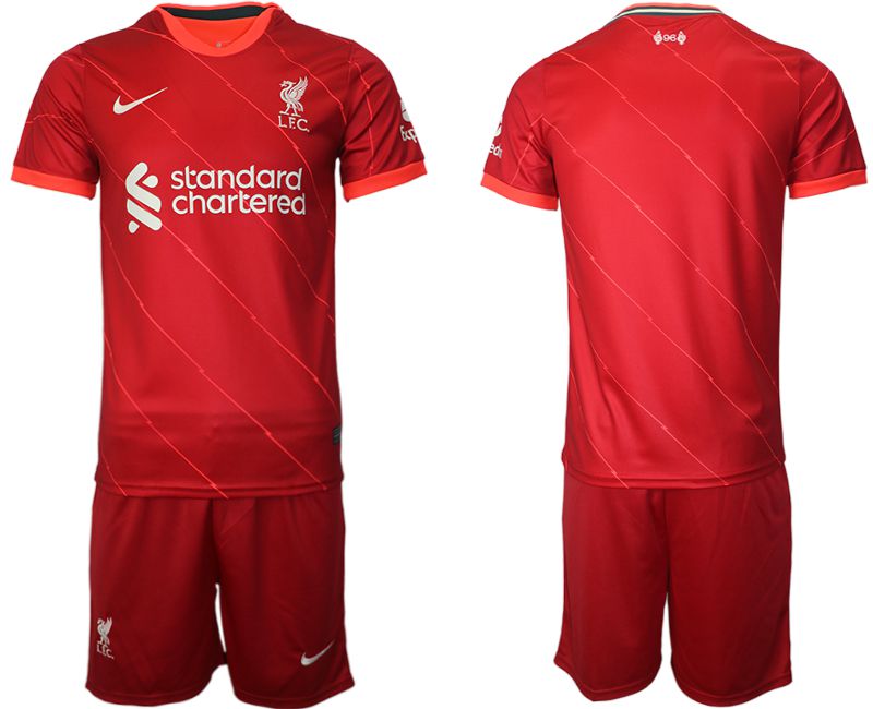 Men 2021-2022 Club Liverpool home red blank Nike Soccer Jersey